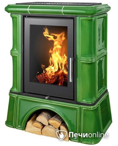 Печь-камин ABX Bavaria EXclusive, кафельный цоколь, бутылочное стекло в Бронницах